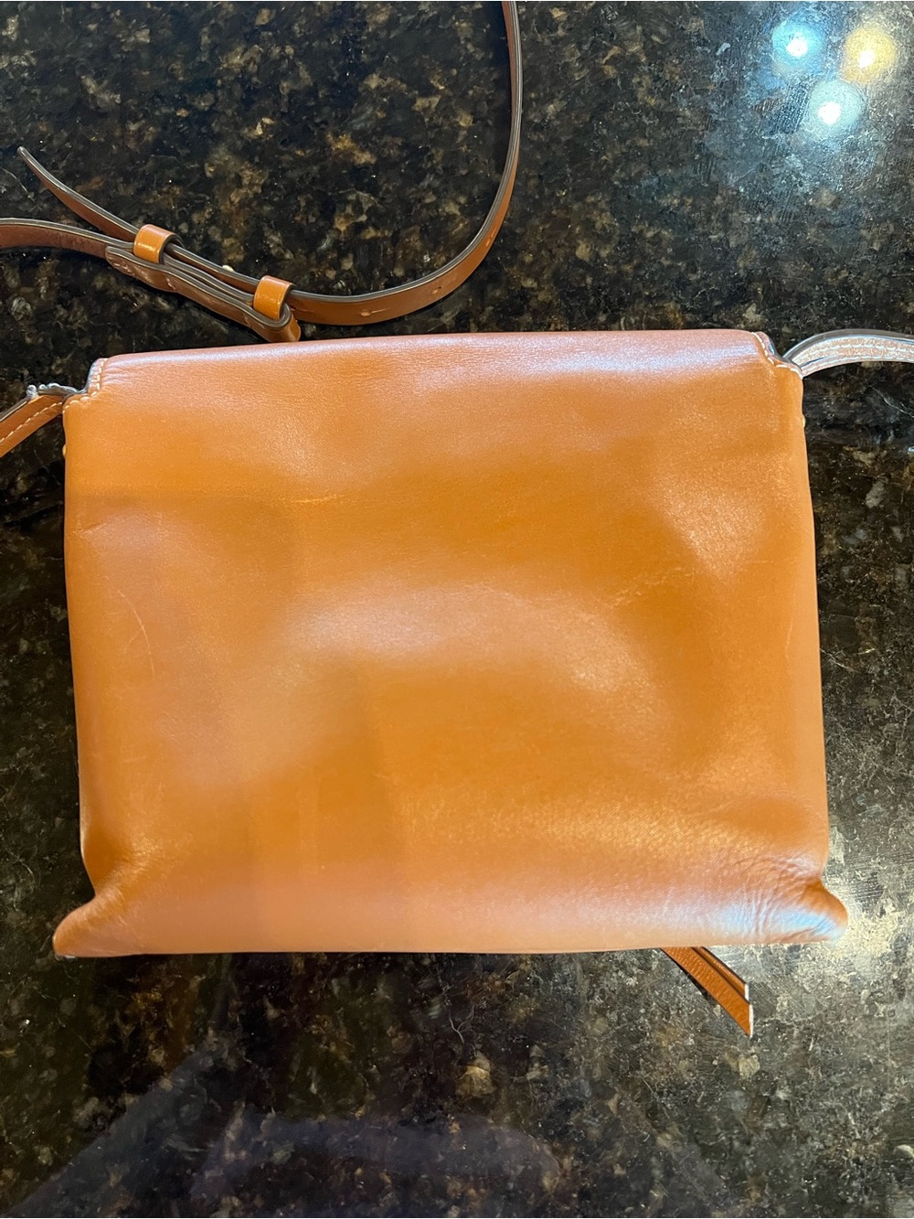 Tory Burch Tan Leather Logo Crossbody Bag - Picture 6 of 8